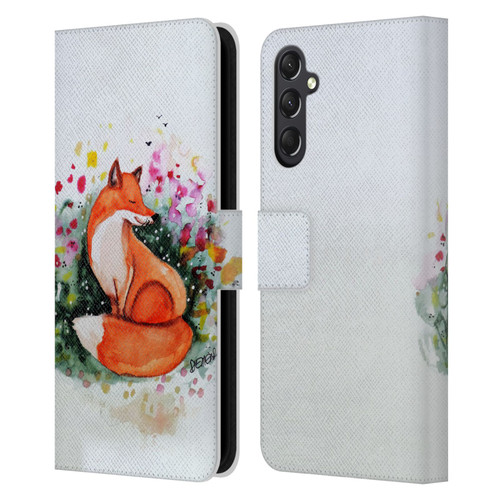 Sylvie Demers Nature Fox Beauty Leather Book Wallet Case Cover For Samsung Galaxy A24 4G / M34 5G