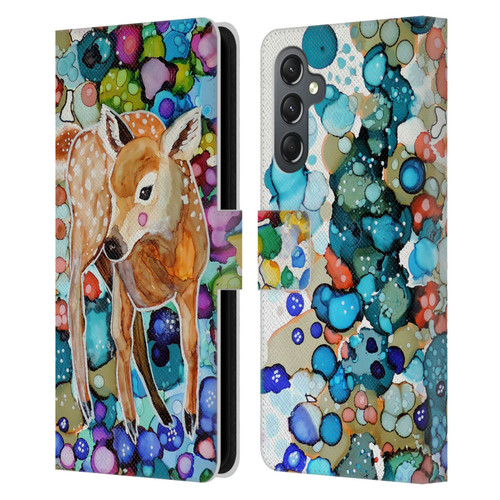 Sylvie Demers Nature Deer Leather Book Wallet Case Cover For Samsung Galaxy A25 5G