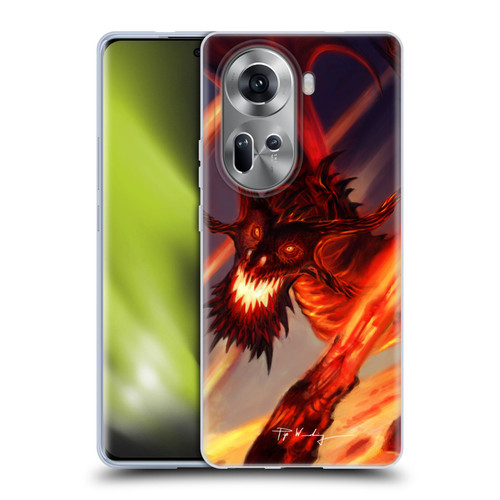 Piya Wannachaiwong Dragons Of Fire Soar Soft Gel Case for OPPO Reno11