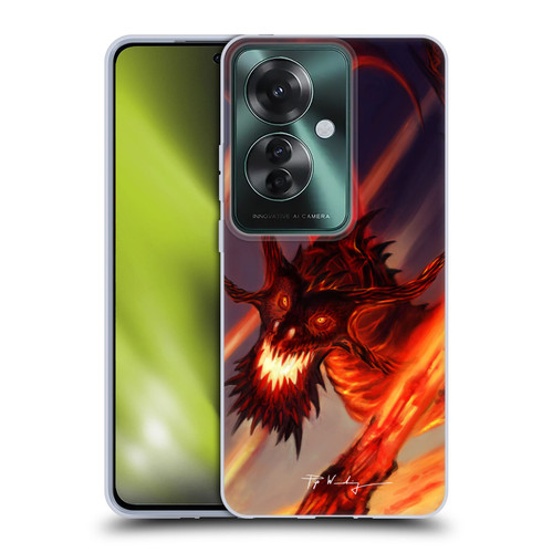 Piya Wannachaiwong Dragons Of Fire Soar Soft Gel Case for OPPO Reno11 F 5G / F25 Pro 5G