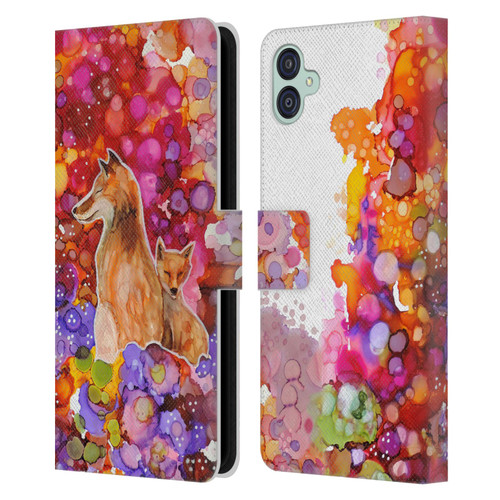 Sylvie Demers Nature Mother Fox Leather Book Wallet Case Cover For Samsung Galaxy M04 5G / A04e