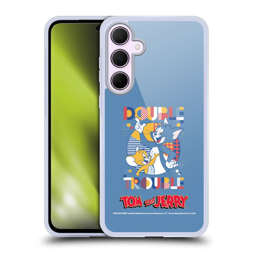 Tom and Jerry Color Blocks Double Trouble Soft Gel Case for Samsung Galaxy A35 5G
