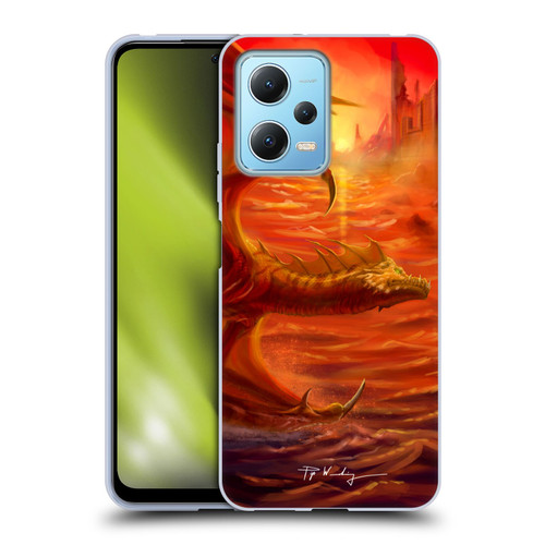 Piya Wannachaiwong Dragons Of Fire Lakeside Soft Gel Case for Xiaomi Redmi Note 12 5G