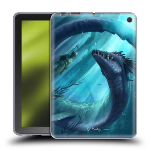 Piya Wannachaiwong Dragons Of Sea And Storms Dragon Of Atlantis Soft Gel Case for Amazon Fire HD 8/Fire HD 8 Plus 2020