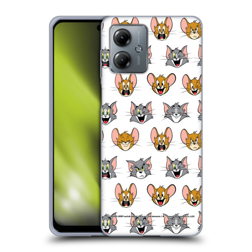 Tom and Jerry Patterns Expressions Soft Gel Case for Motorola Moto G14