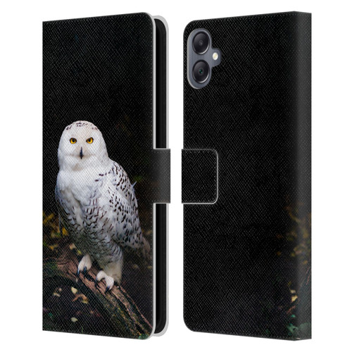 Patrik Lovrin Animal Portraits Majestic Winter Snowy Owl Leather Book Wallet Case Cover For Samsung Galaxy A05