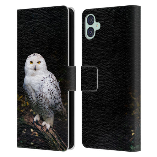 Patrik Lovrin Animal Portraits Majestic Winter Snowy Owl Leather Book Wallet Case Cover For Samsung Galaxy M04 5G / A04e