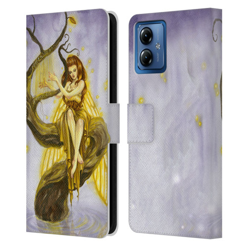 Selina Fenech Fairies Firefly Song Leather Book Wallet Case Cover For Motorola Moto G14