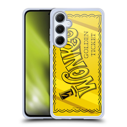 Willy Wonka and the Chocolate Factory Graphics Golden Ticket Soft Gel Case for Samsung Galaxy A55 5G