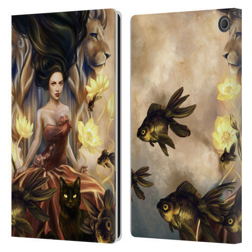 Selina Fenech Fantasy Queens of Wands Leather Book Wallet Case Cover For Amazon Fire Max 11 2023