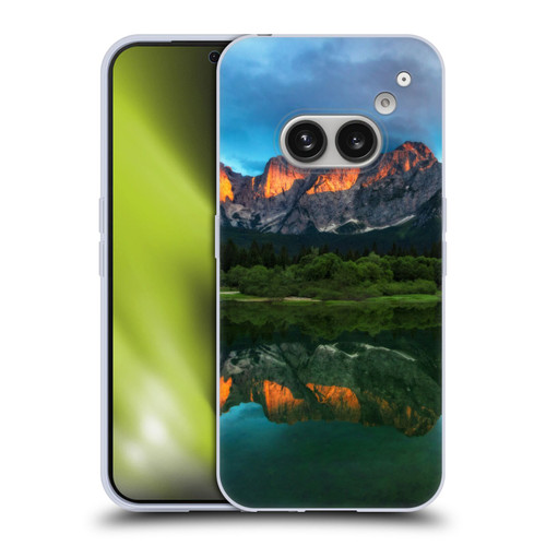 Patrik Lovrin Magical Lakes Burning Sunset Over Mountains Soft Gel Case for Nothing Phone (2a)
