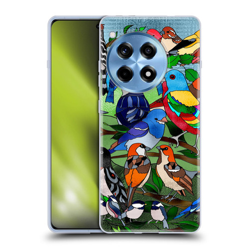 Suzan Lind Birds Stained Glass Soft Gel Case for OnePlus 12R