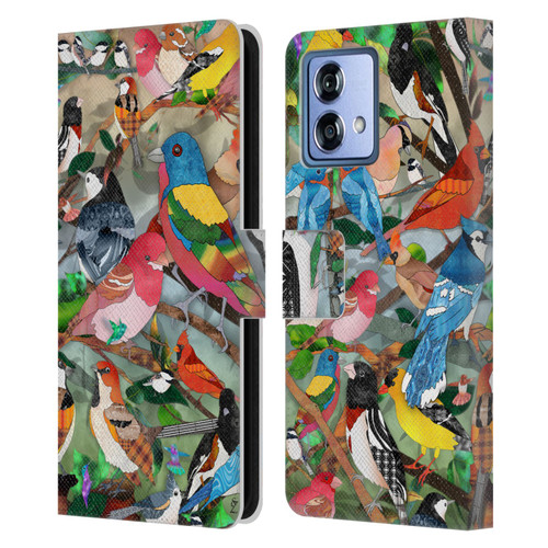 Suzan Lind Birds Medley 2 Leather Book Wallet Case Cover For Motorola Moto G84 5G