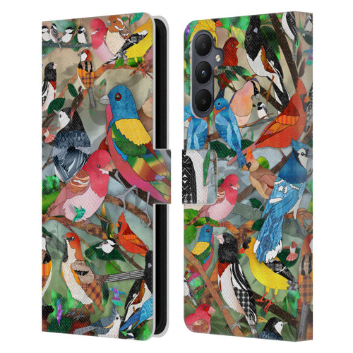 Suzan Lind Birds Medley 2 Leather Book Wallet Case Cover For Samsung Galaxy A05s