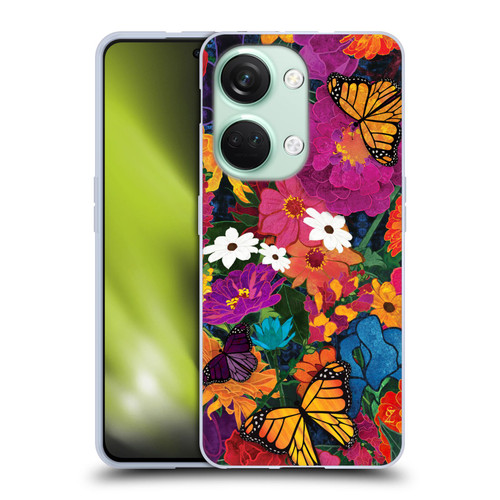 Suzan Lind Butterflies Flower Collage Soft Gel Case for OnePlus Nord 3 5G