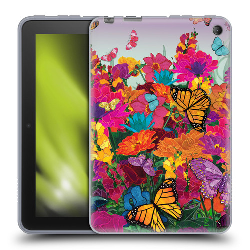 Suzan Lind Butterflies Garden Soft Gel Case for Amazon Fire 7 2022