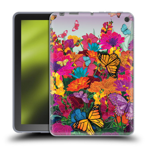 Suzan Lind Butterflies Garden Soft Gel Case for Amazon Fire HD 8/Fire HD 8 Plus 2020