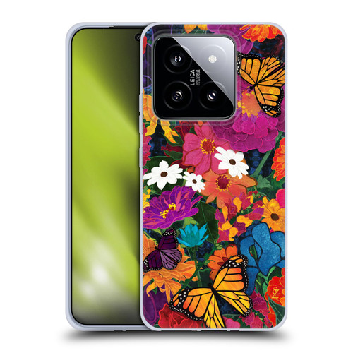 Suzan Lind Butterflies Flower Collage Soft Gel Case for Xiaomi 14