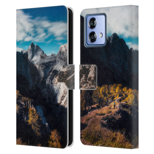 Patrik Lovrin Wanderlust In Awe Of The Mountains Leather Book Wallet Case Cover For Motorola Moto G84 5G