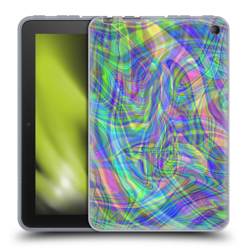 Suzan Lind Colours & Patterns Iridescent Abstract Soft Gel Case for Amazon Fire 7 2022