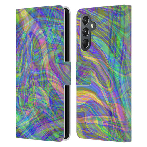 Suzan Lind Colours & Patterns Iridescent Abstract Leather Book Wallet Case Cover For Samsung Galaxy A25 5G