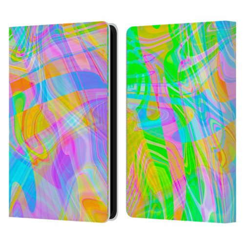 Suzan Lind Marble Abstract Rainbow Leather Book Wallet Case Cover For Amazon Kindle Paperwhite 5 (2021)