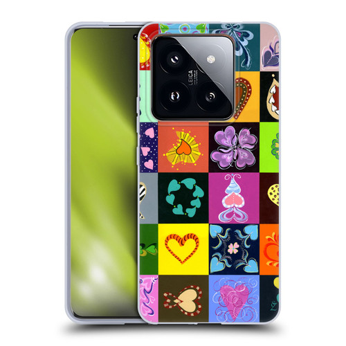 Suzan Lind Colours & Patterns Heart Quilt Soft Gel Case for Xiaomi 14 Pro