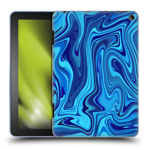 Suzan Lind Marble Blue Soft Gel Case for Amazon Fire HD 8/Fire HD 8 Plus 2020