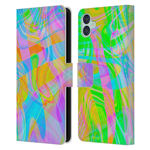 Suzan Lind Marble Abstract Rainbow Leather Book Wallet Case Cover For Samsung Galaxy M04 5G / A04e