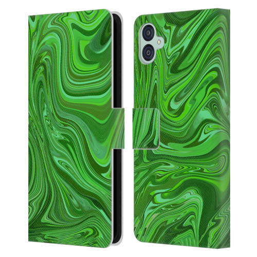 Suzan Lind Marble Emerald Green Leather Book Wallet Case Cover For Samsung Galaxy M04 5G / A04e