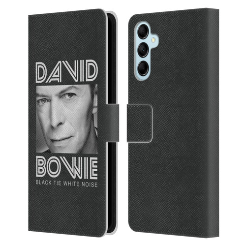 David Bowie Album Art Black Tie Leather Book Wallet Case Cover For Samsung Galaxy M14 5G