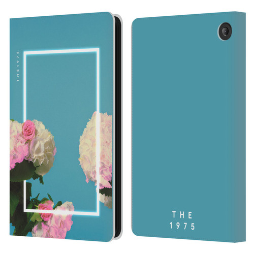 The 1975 Key Art Roses Blue Leather Book Wallet Case Cover For Amazon Fire 7 2022