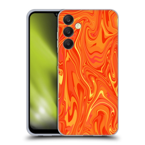 Suzan Lind Marble 2 Orange Soft Gel Case for Samsung Galaxy A25 5G