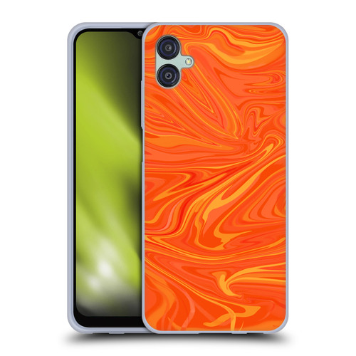 Suzan Lind Marble 2 Honey Orange Soft Gel Case for Samsung Galaxy M04 5G / A04e