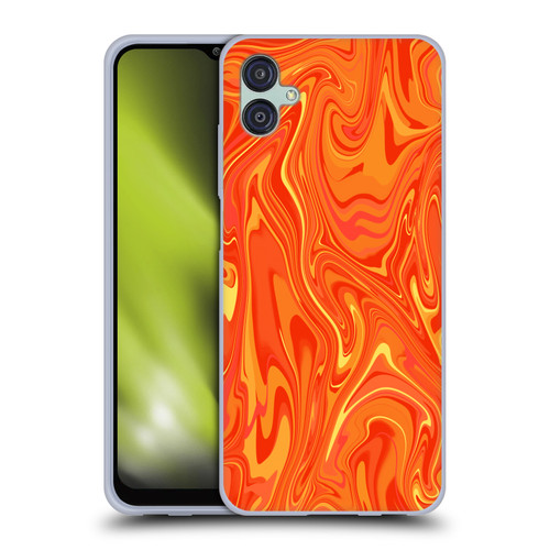 Suzan Lind Marble 2 Orange Soft Gel Case for Samsung Galaxy M04 5G / A04e