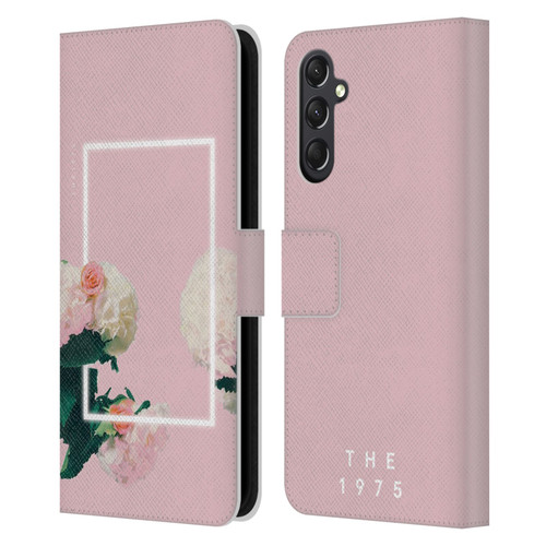 The 1975 Key Art Roses Pink Leather Book Wallet Case Cover For Samsung Galaxy A24 4G / M34 5G