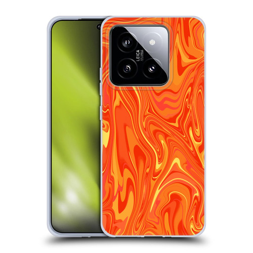 Suzan Lind Marble 2 Orange Soft Gel Case for Xiaomi 14