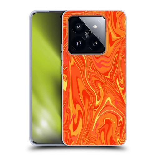 Suzan Lind Marble 2 Orange Soft Gel Case for Xiaomi 14 Pro