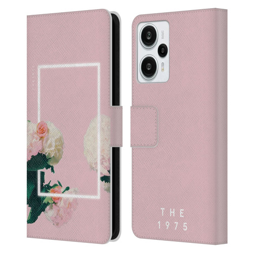 The 1975 Key Art Roses Pink Leather Book Wallet Case Cover For Xiaomi Redmi Note 12T