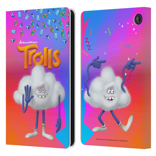 Trolls Snack Pack Cloud Guy Leather Book Wallet Case Cover For Amazon Fire 7 2022