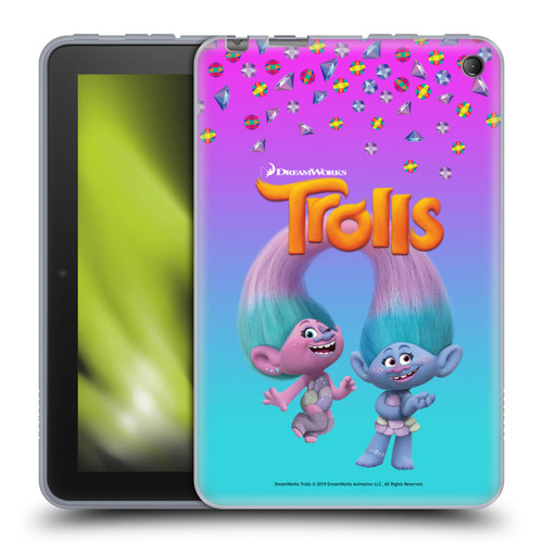 Trolls Snack Pack Satin & Chenille Soft Gel Case for Amazon Fire 7 2022