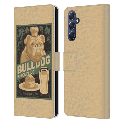 Lantern Press Dog Collection Bulldog Leather Book Wallet Case Cover For Samsung Galaxy M54 5G