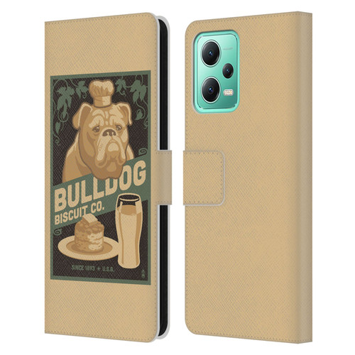 Lantern Press Dog Collection Bulldog Leather Book Wallet Case Cover For Xiaomi Redmi Note 12 5G