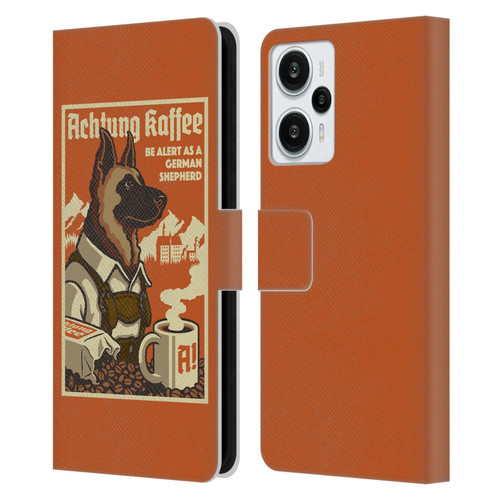 Lantern Press Dog Collection German Sheperd Leather Book Wallet Case Cover For Xiaomi Redmi Note 12T
