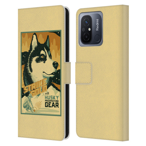 Lantern Press Dog Collection Husky Leather Book Wallet Case Cover For Xiaomi Redmi 12C