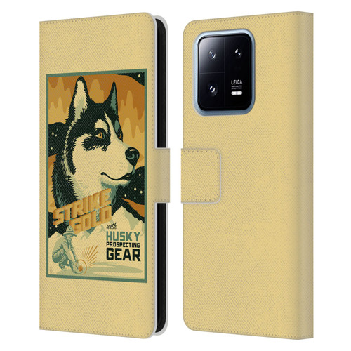 Lantern Press Dog Collection Husky Leather Book Wallet Case Cover For Xiaomi 13 Pro 5G