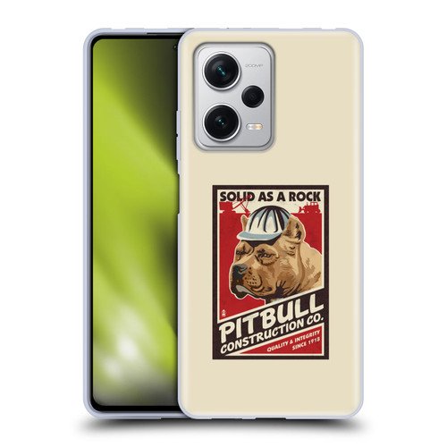 Lantern Press Dog Collection Pitbull Construction Soft Gel Case for Xiaomi Redmi Note 12 Pro+ 5G
