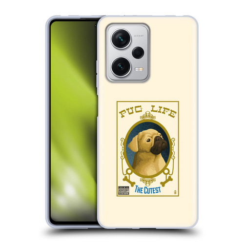 Lantern Press Dog Collection Pug Life Soft Gel Case for Xiaomi Redmi Note 12 Pro+ 5G