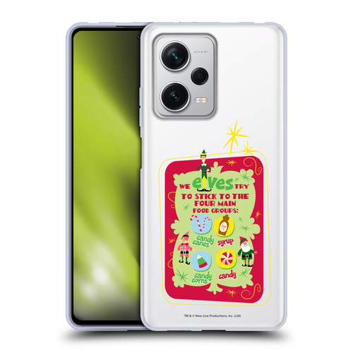 Elf Movie Graphics 1 Food Groups Soft Gel Case for Xiaomi Redmi Note 12 Pro+ 5G