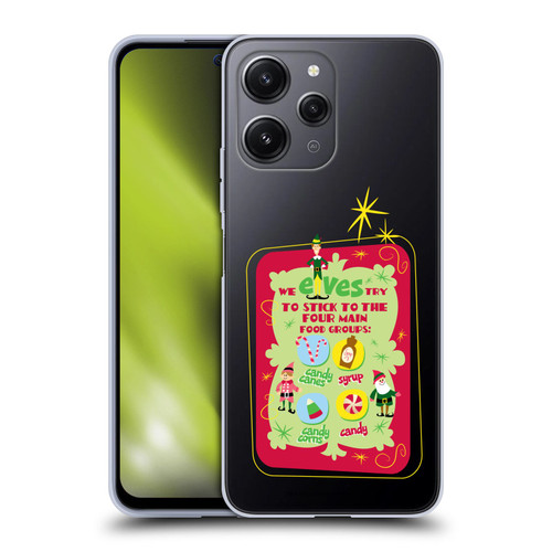 Elf Movie Graphics 1 Food Groups Soft Gel Case for Xiaomi Redmi 12